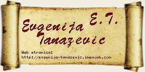 Evgenija Tanazević vizit kartica